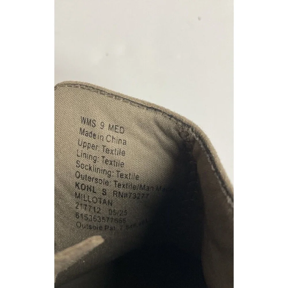 Sonoma Milford Beige Ankle Bootie Zip Comfort Memory Foam Round Toe US 9 M